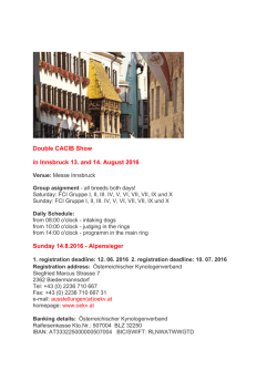 Double CACIB Show in Innsbruck 13. and 14. August