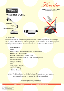 Visualizer Optoma DC550