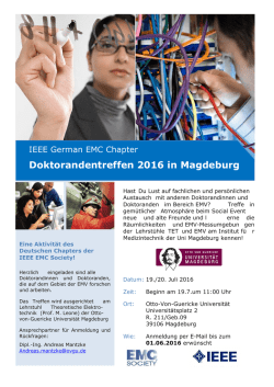 Doktorandentreffen 2016 in Magdeburg