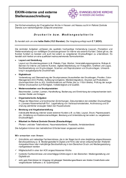 Drucker/in bzw. Mediengestalter/in