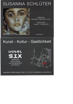 Hotel Six Kreuzlingen | 04.08.-15.10.2016
