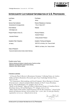 intercountry lectureship information of us professors