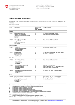 Laboratoires autorisés
