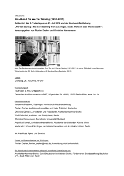 Einladung  - Bundesstiftung Baukultur