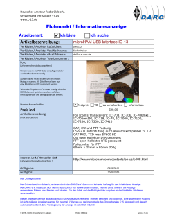 DM5CQ - microHAM USB Interface IC-13 für ICOM KW TRX
