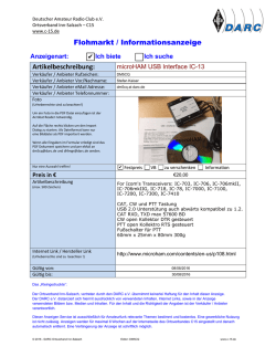 DM5CQ - microHAM USB Interface IC-13 f&uuml;r ICOM KW TRX