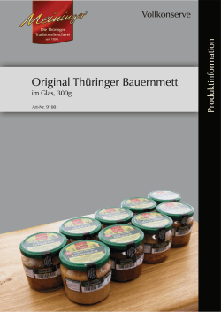 Original Thüringer Bauernmett - bei den Meininger Wurstspezialitäten