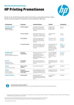 HP Printing Promotionen