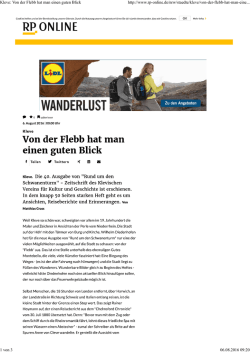 in der Rheinischen Post vom 06.08.2016.