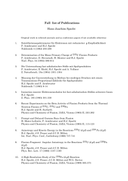 Full list of Publications Hans Joachim Specht