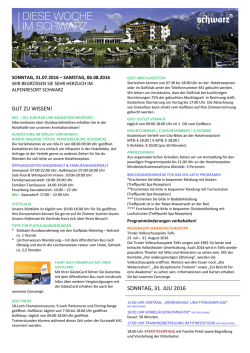 gut zu wissen! sonntag, 31. juli 2016