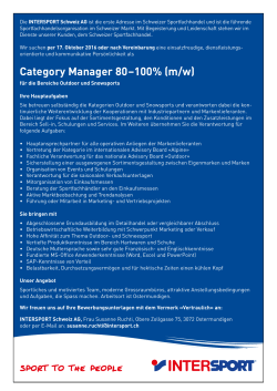Category Manager 80–100% (m/w)