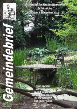 Ausgabe 04/2016 - Kirchen in Schöneiche