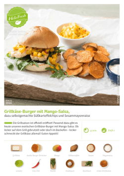 Grillk&auml;se-Burger mit Mango-Salsa