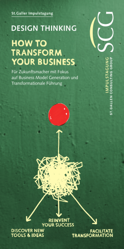 How to transform your business - SCG St.Gallen Consulting Group