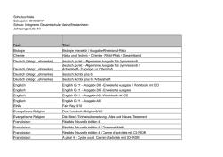 Schulbuchliste Schuljahr: 2016/2017 Schule: Integrierte