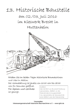 Historische Baustelle Plakat 2016