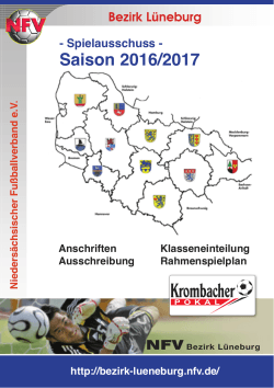 NFV Bezirksheft 2016-17