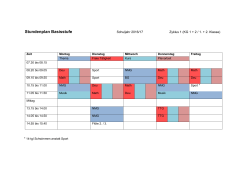 Stundenplan Basisstufe