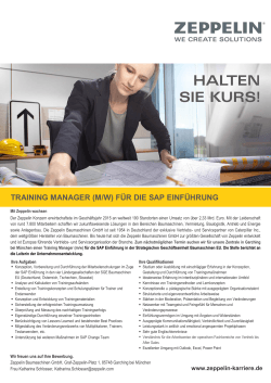 Training Manager (m/w)