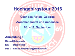 Hochgebirgstour 2016