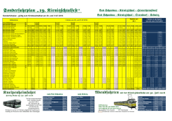 Sonderfahrplan - Kirnitzschtalfest