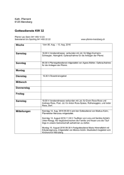 Gottesdienste KW 32