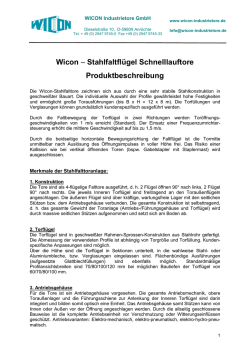 Datenblatt SFE 860 - WICON Industrietore