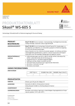 Sikasil® WS-605 S - Sika Deutschland GmbH