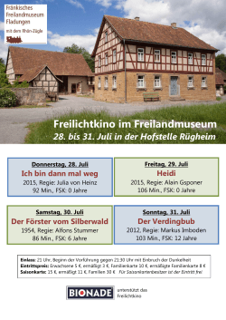 Freilichtkino im Freilandmuseum - Fränkisches Freilandmuseum