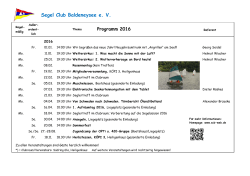 Programm Winter 2015-2016 - Segel Club Baldeneysee homepage