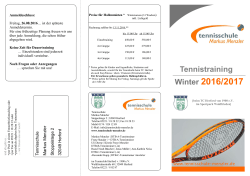 Winter 2016/2017 - Tennisschule Markus Menzler