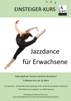 Jazzdance für Erwachsene - Ballettcentrum