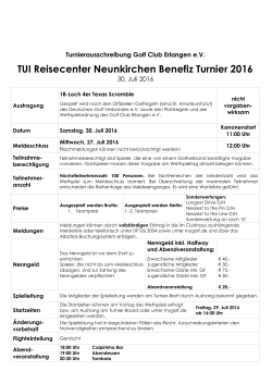 TUI Reisecenter Neunkirchen Benefiz Turnier 2016