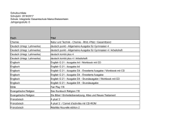 Schulbuchliste Schuljahr: 2016/2017 Schule: Integrierte