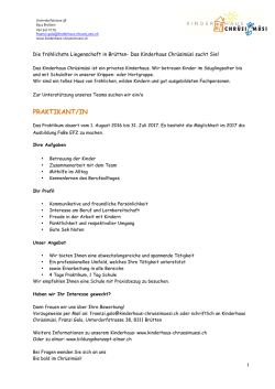 Inserat PR 2016 - Kinderhaus Chr&uuml;sim&uuml;si