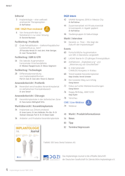 IMPLANTOLOGIE Journal