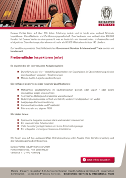 Freiberufliche Inspektoren (m/w)