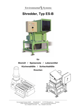 Shredder, Typ ES-B - Environmental Systems