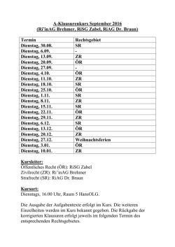 A-Klausurenkurs September 2016