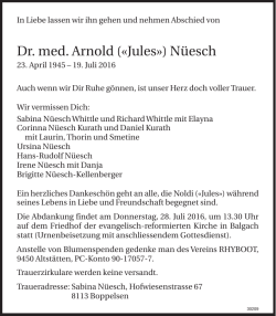 Dr. med. Arnold (&laquo;Jules&raquo;) N&uuml;esch