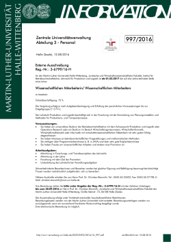 information - Zentrale Universit&auml;tsverwaltung - Martin