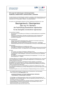 Bauingenieurin / Bauingenieur - Schleswig