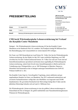 PRESSEMITTEILUNG