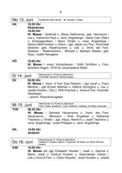 Juni-Juli 2016 - Kirchen im Selfkant