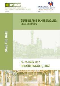 REDOUTENSÄLE, LINZ SAVE THE DATE