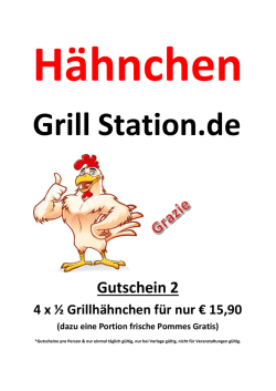 Gutschein 2 - H&auml;hnchen Grill Station