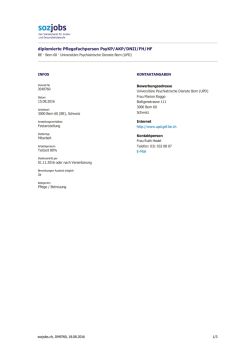 diplomierte Pflegefachperson PsyKP/AKP/DNII/FH/HF
