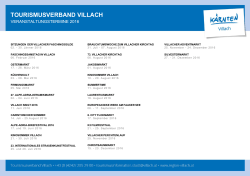 Vorschau Veranstaltungstermine 2016 Villach