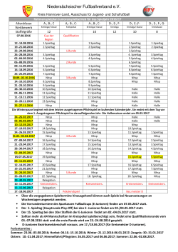 NFV-HL Rahmenspielplan Junioren 2016-17